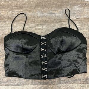 NWT One Way Black Corset Bustier Top Size 10